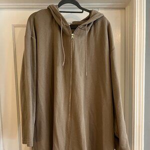 H&M Oversized Zip Hoodie Longline Sweatshirt